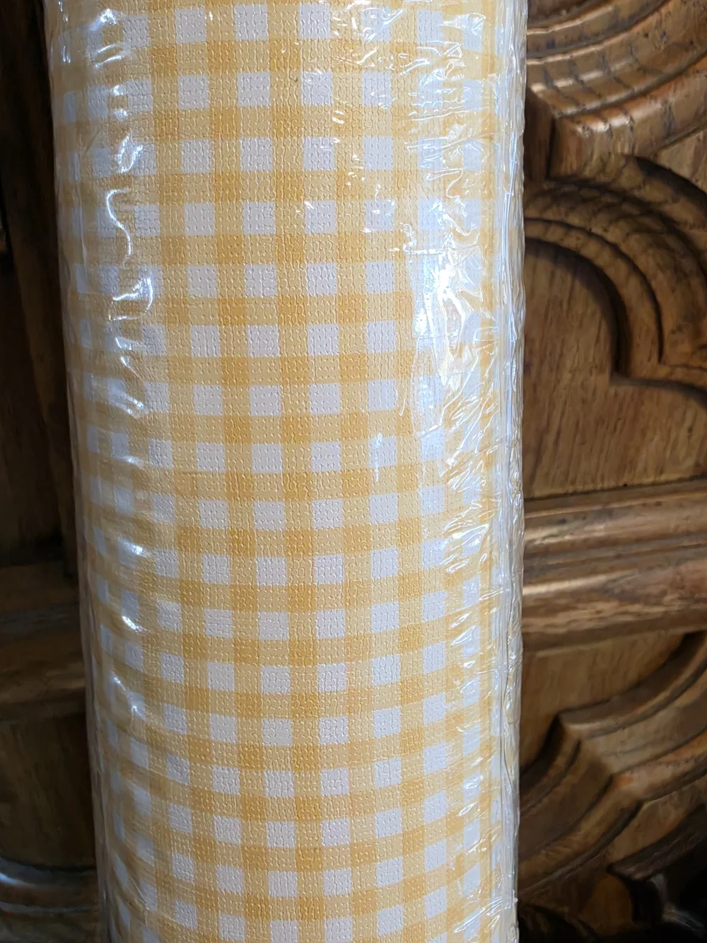 Taylor Yellow and White Gingham Wallpaper